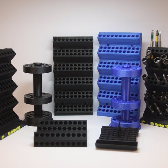 1/4 Inch Hex Bit Organizer, 100 Spaces, For Wall /Bench Top, 3D Printed - Picture 1 of 9